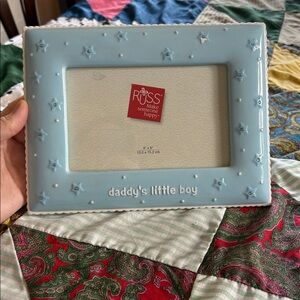 Vintage Russ little Boy Ceramic Photo Frame